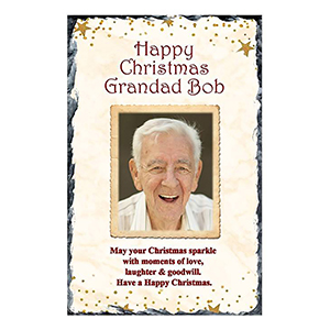 Santa Stop Here Hanging Rope Slate